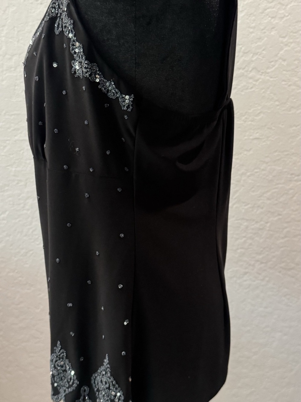 Embellished Black Camisole, Like New size PL - Picture 3 of 4